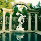 Discus Thrower - hand carved white Carrara marble - Private residence, Maryland, Usa
